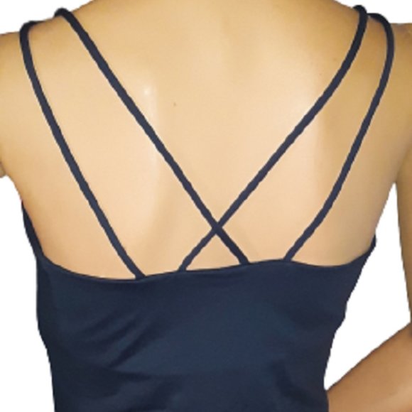 Walk Field Other - Navy WALK FIELD Strappy Padded Wireless Cross Back Sports Bra for Women Size XL
